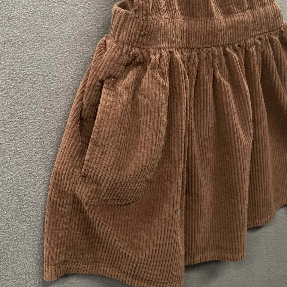 Disney Junior Minnie Mouse‎ Jumper Dress and Long Sleeve Top Girls 4T Brown Tan